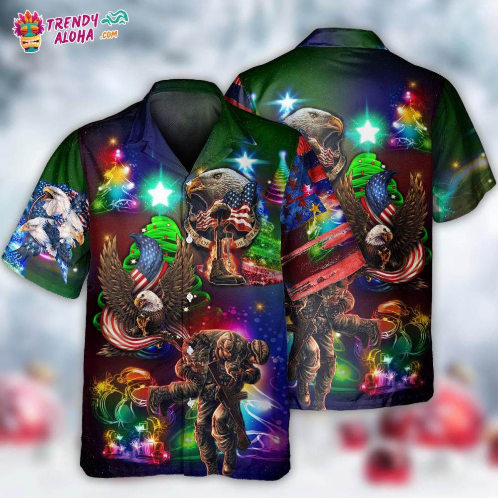 Veteran Christmas Merry Christmas Scaried Style Hawaiian Shirt – Trendy Aloha