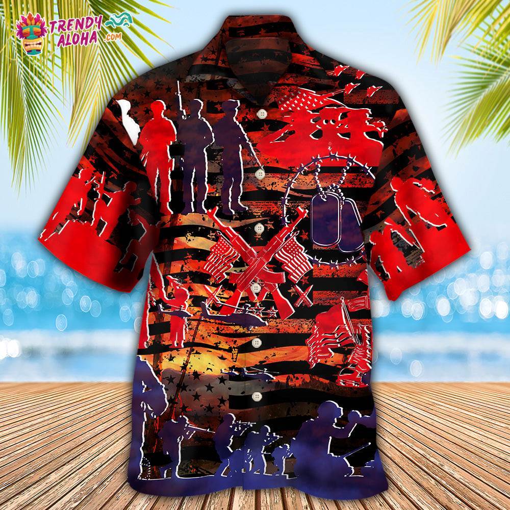 Veteran Independence Day Fought For Our Democracy Hawaiian Shirt – Trendy Aloha