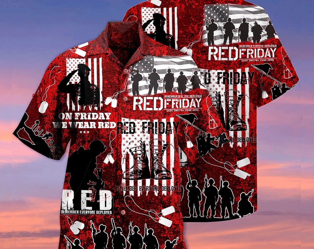 Veteran Red Friday 3D All Over Printed Hawaii Shirt, Vintage Trendy Hawaiian Shirt, Meaningful Birthday Presents, Hawaii Style.