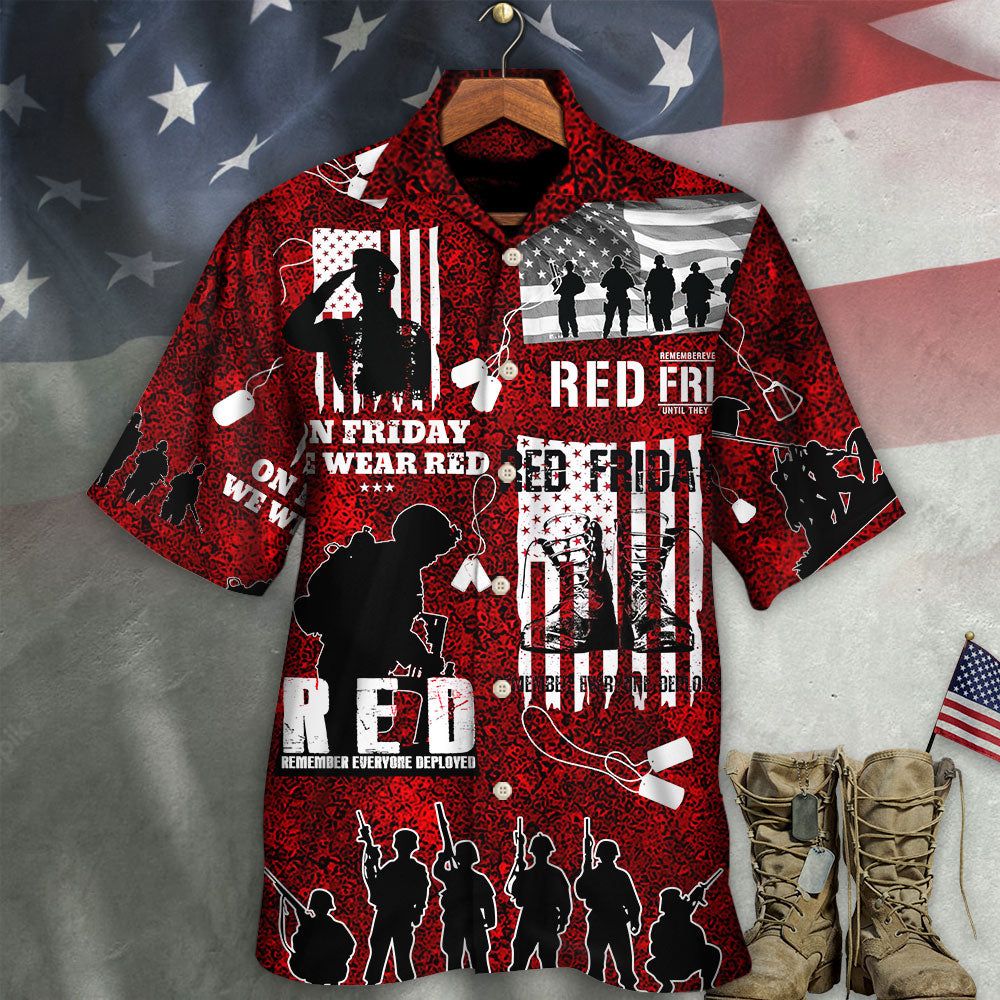 Veteran Red Friday With Boots – Hawaiian Shirt