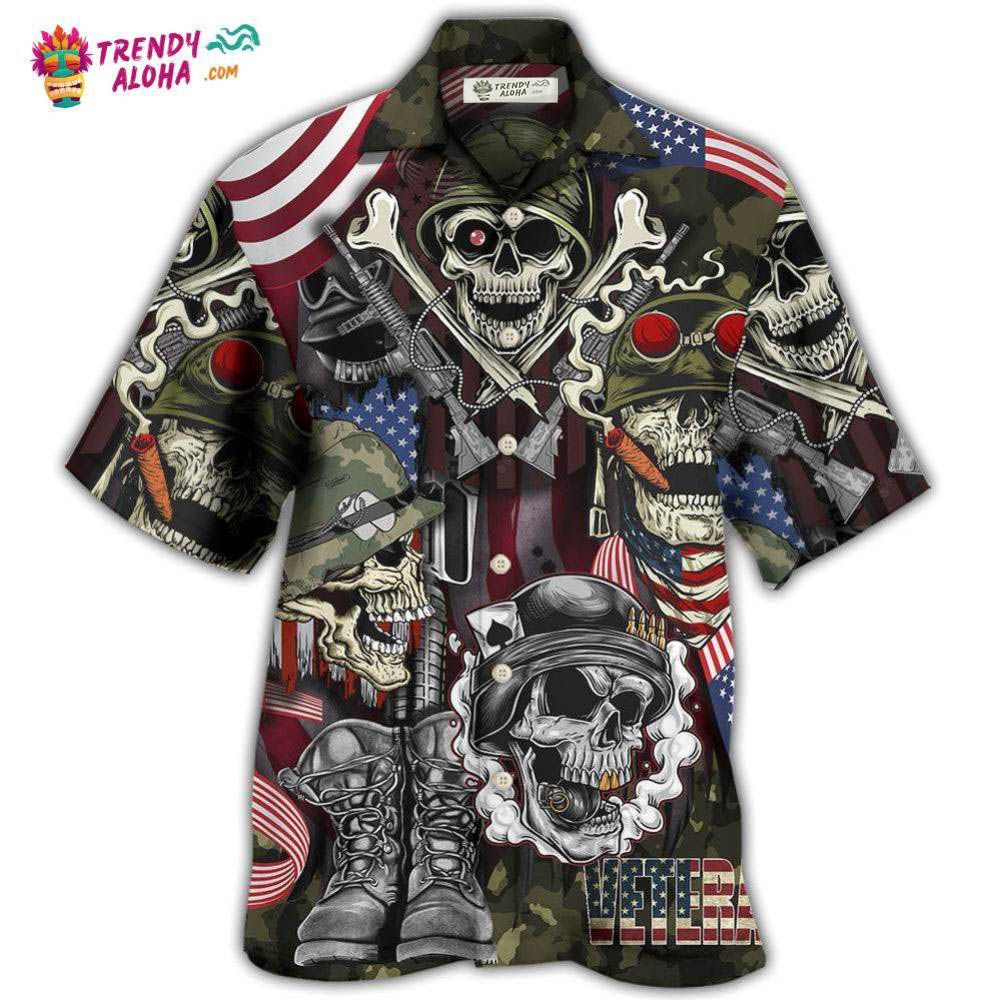Veteran Skull War Art Hawaiian Shirt – Trendy Aloha Veteran Skull War Art Hawaiian Shirt – Trendy Aloha