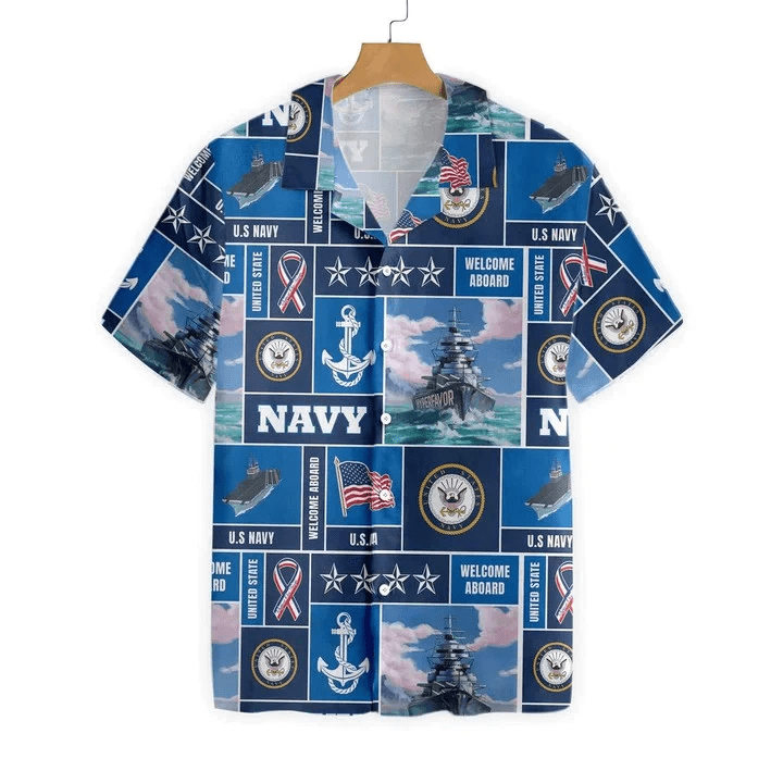 Veteran Soldier Us Navy Welcome To Aboard Trendy Hawaiian Shirt