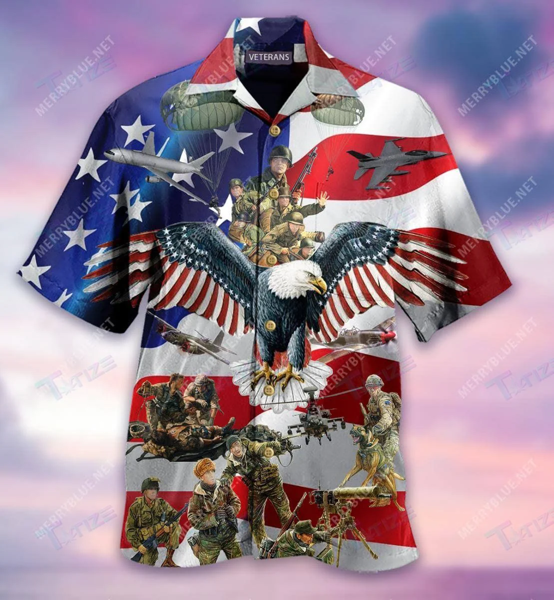 Veteran Trendy Hawaiian Shirt Veteran Independence Day 4Th Of July Hawaii Aloha Shirt