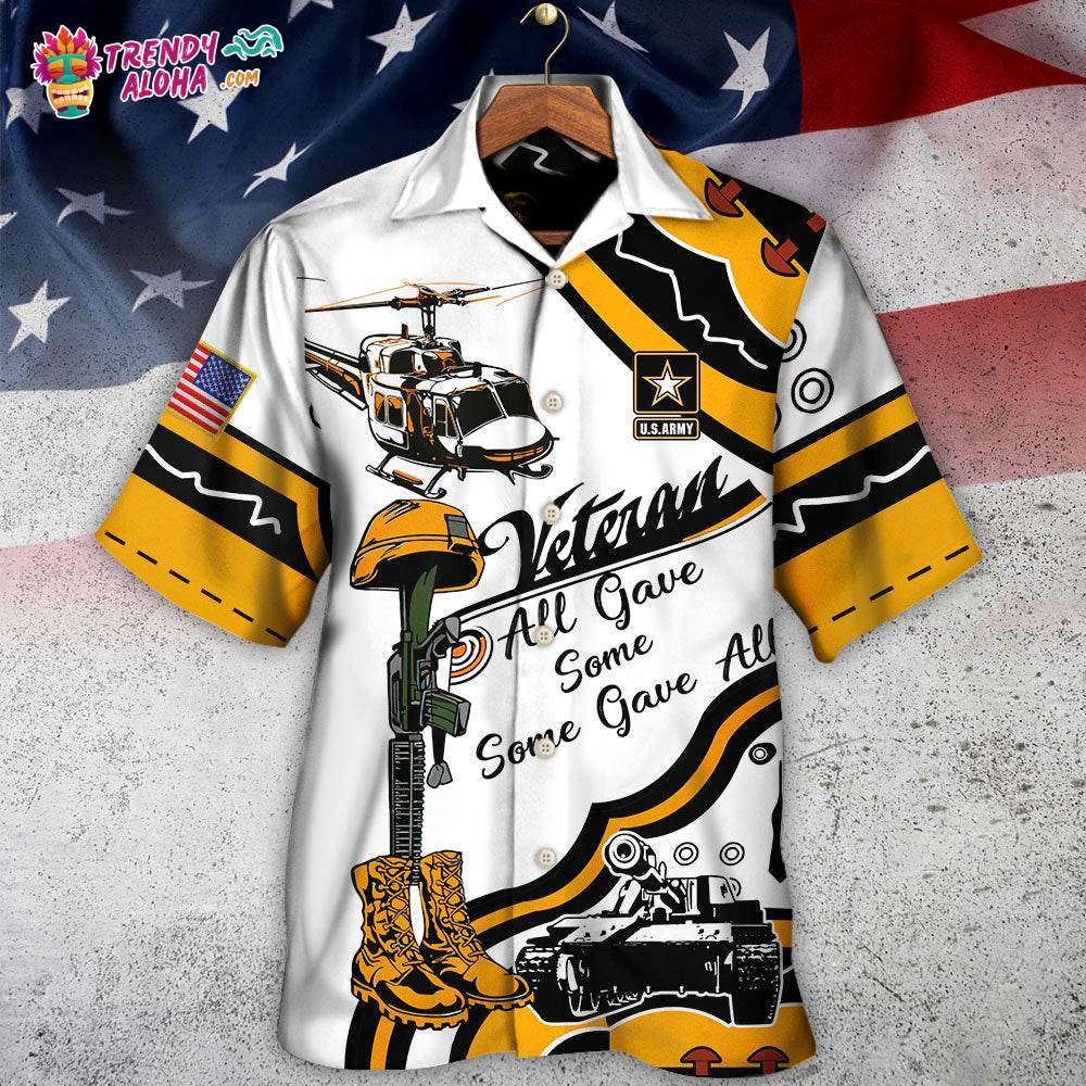 Veteran Us Army All Gave Some Some Gave All Yellow So Proud Hawaiian Shirt – Trendy Aloha