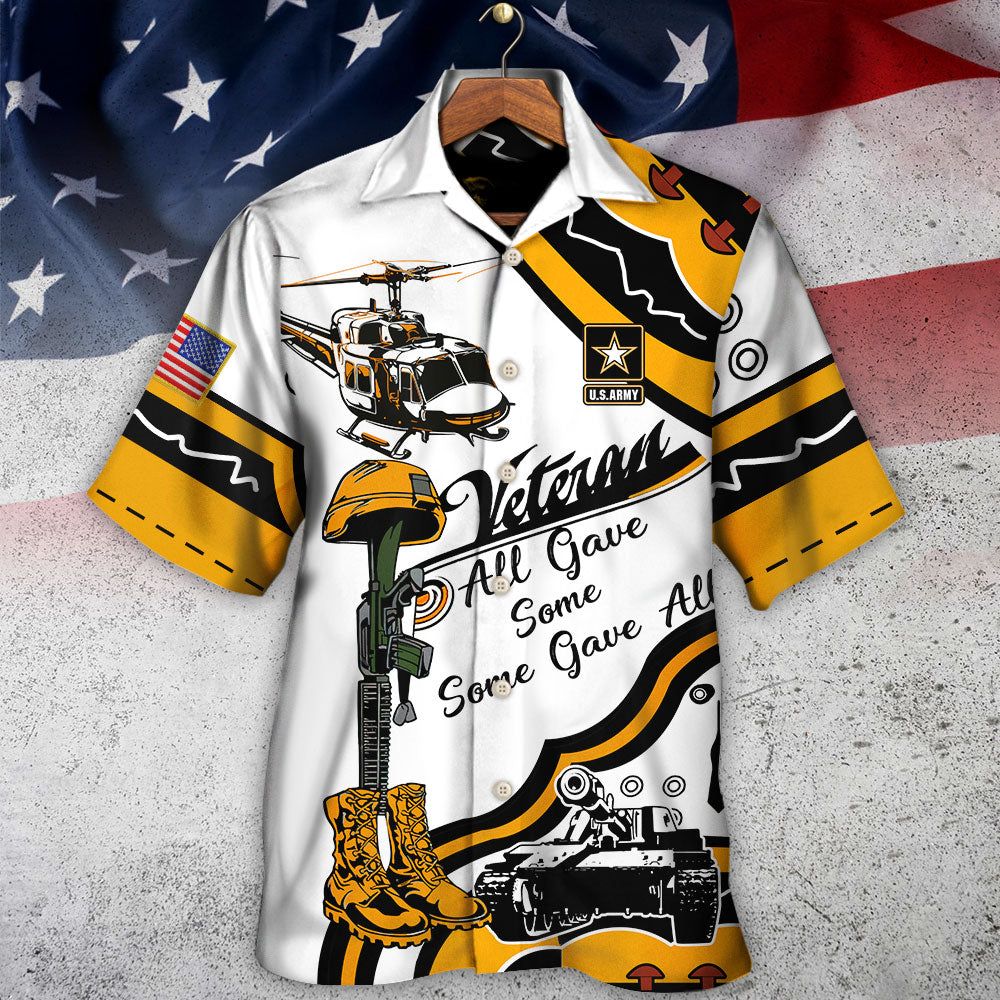Veteran Us Army All Gave Some Some Gave All Yellow So Proud – Hawaiian Shirt
