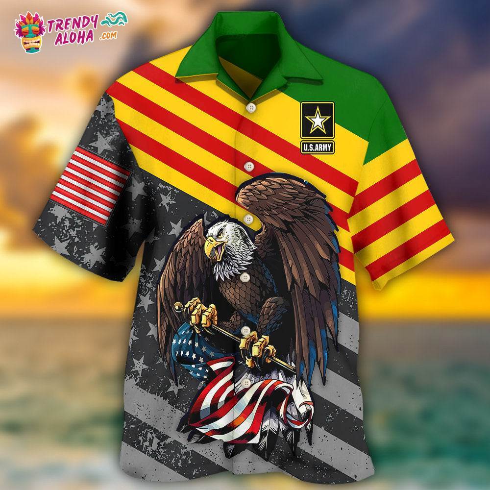 Veteran Vietnam Veteran Love Freedom Proud Hawaiian Shirt – Trendy Aloha