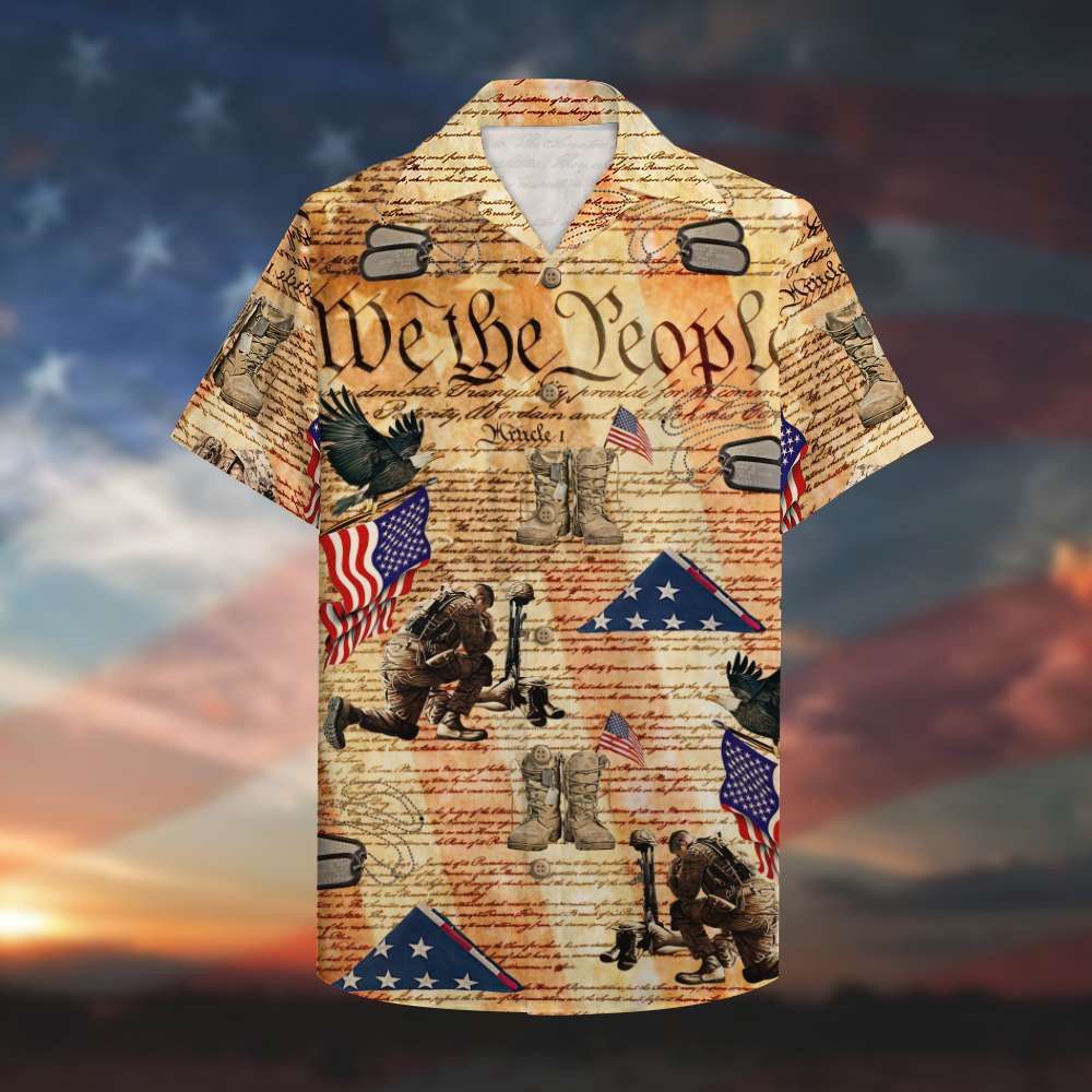 Veterans Patriotic Hawaiian Salute Odyssey Shirt