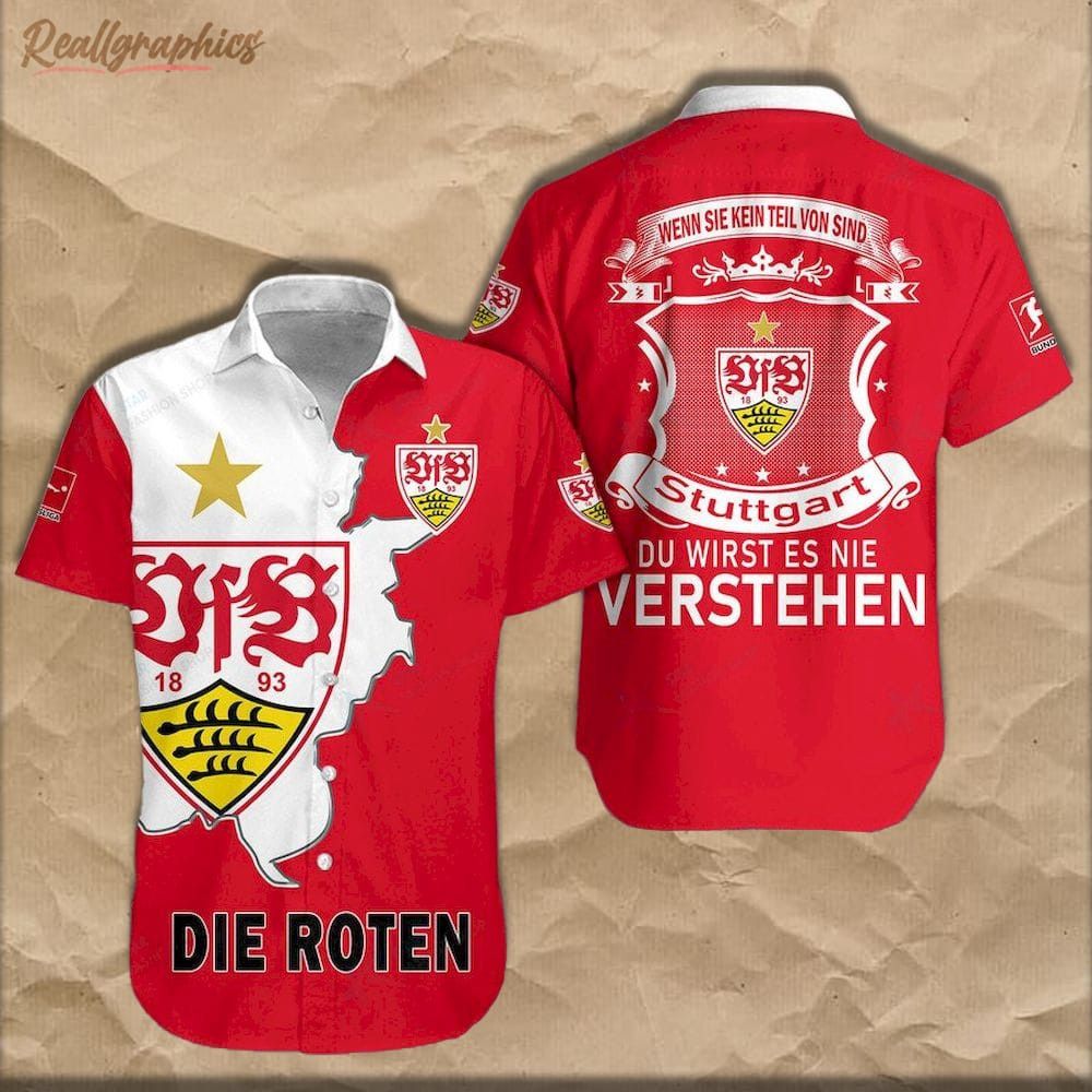 Vfb Stuttgart Red White Trendy Hawaiian Shirt Aloha Shirt