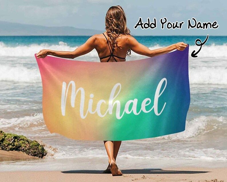 Vibrant Colorful Personalized Beach Towels Perfect for Summer Fun