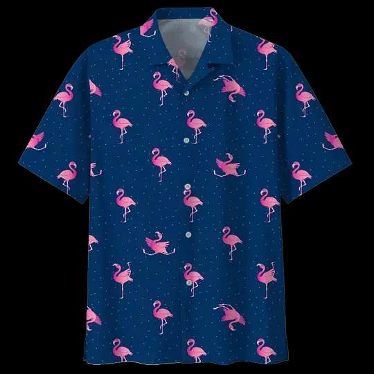 Vibrant Flamingo Pattern Hawaiian Shirt Unique