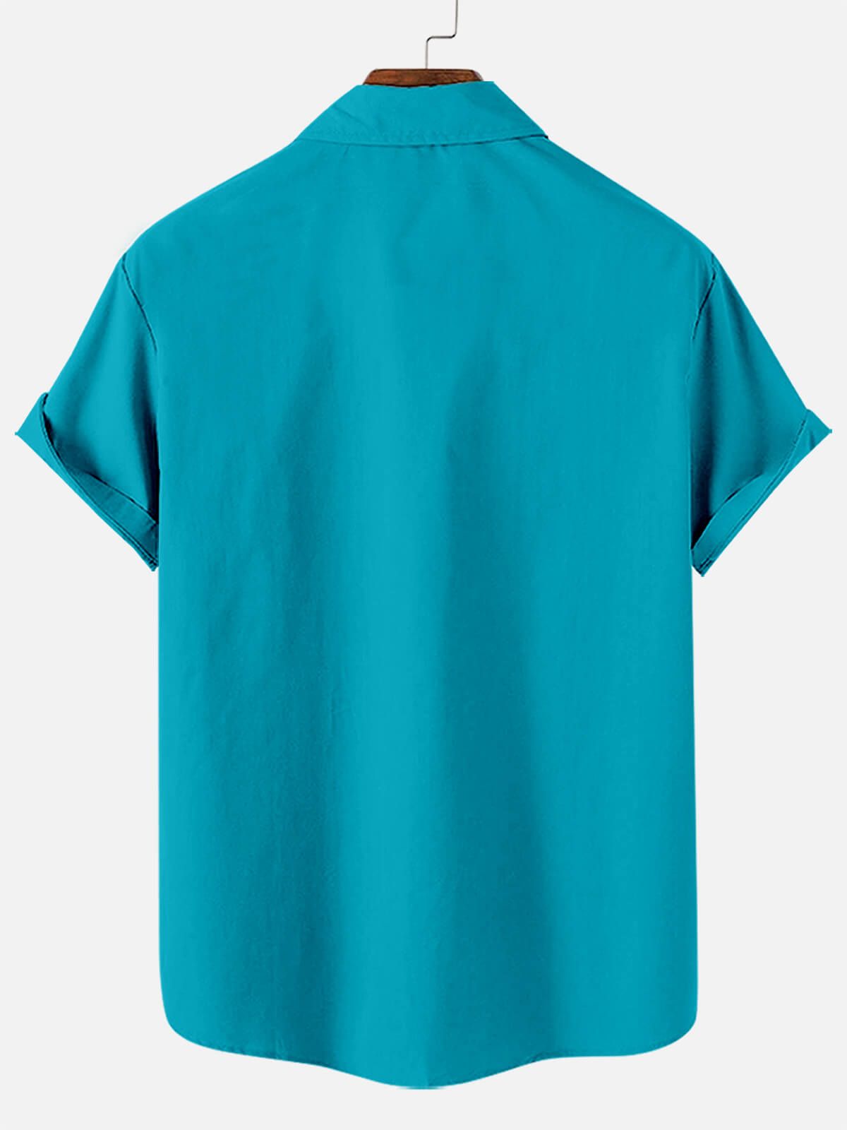 Vibrant Furry Friends: Hawaiian Kitten Color Block Men’s Shirt