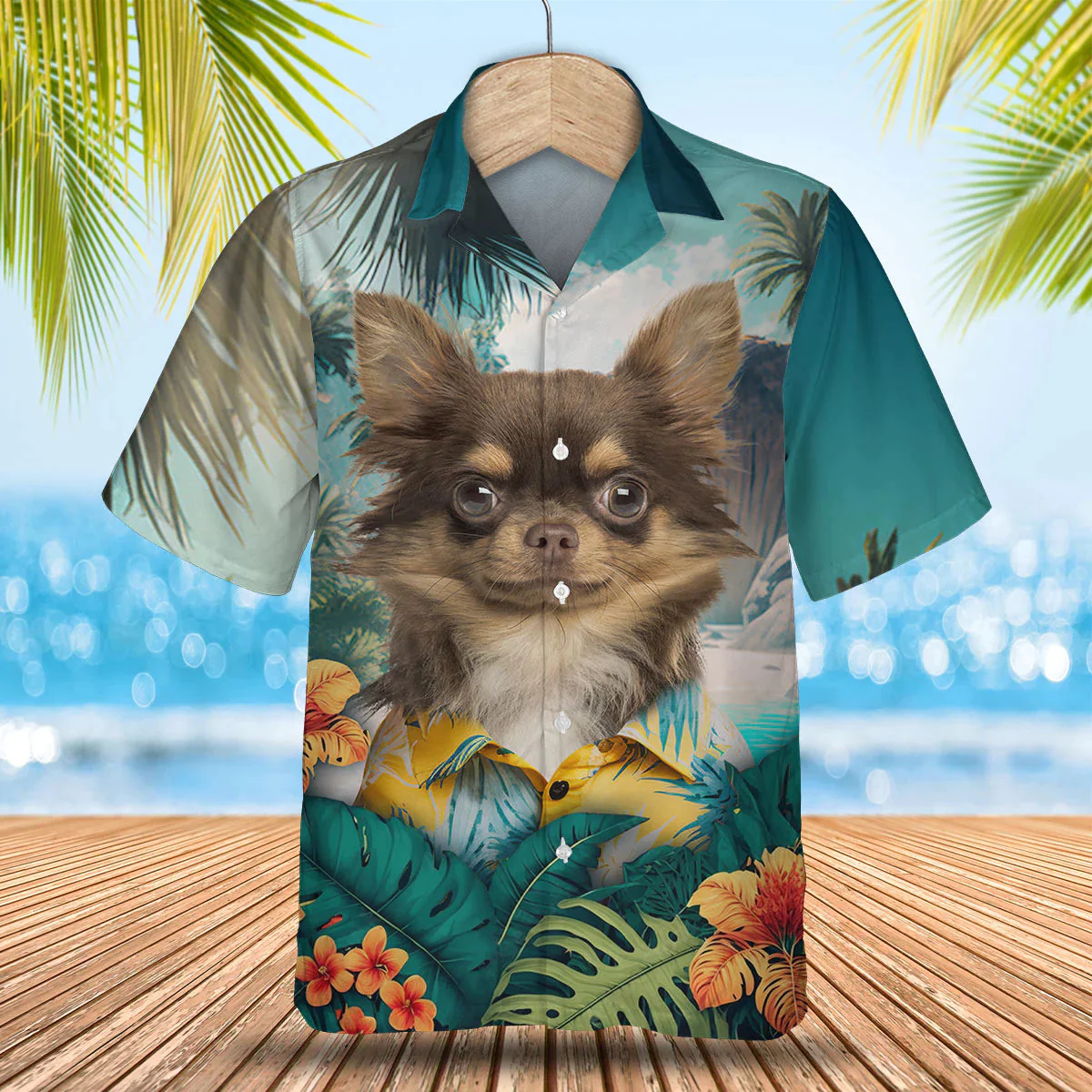 Vibrant Summer Chihuahua Trendy Hawaiian Shirt for Dog Lovers: Stylish Pet Apparel