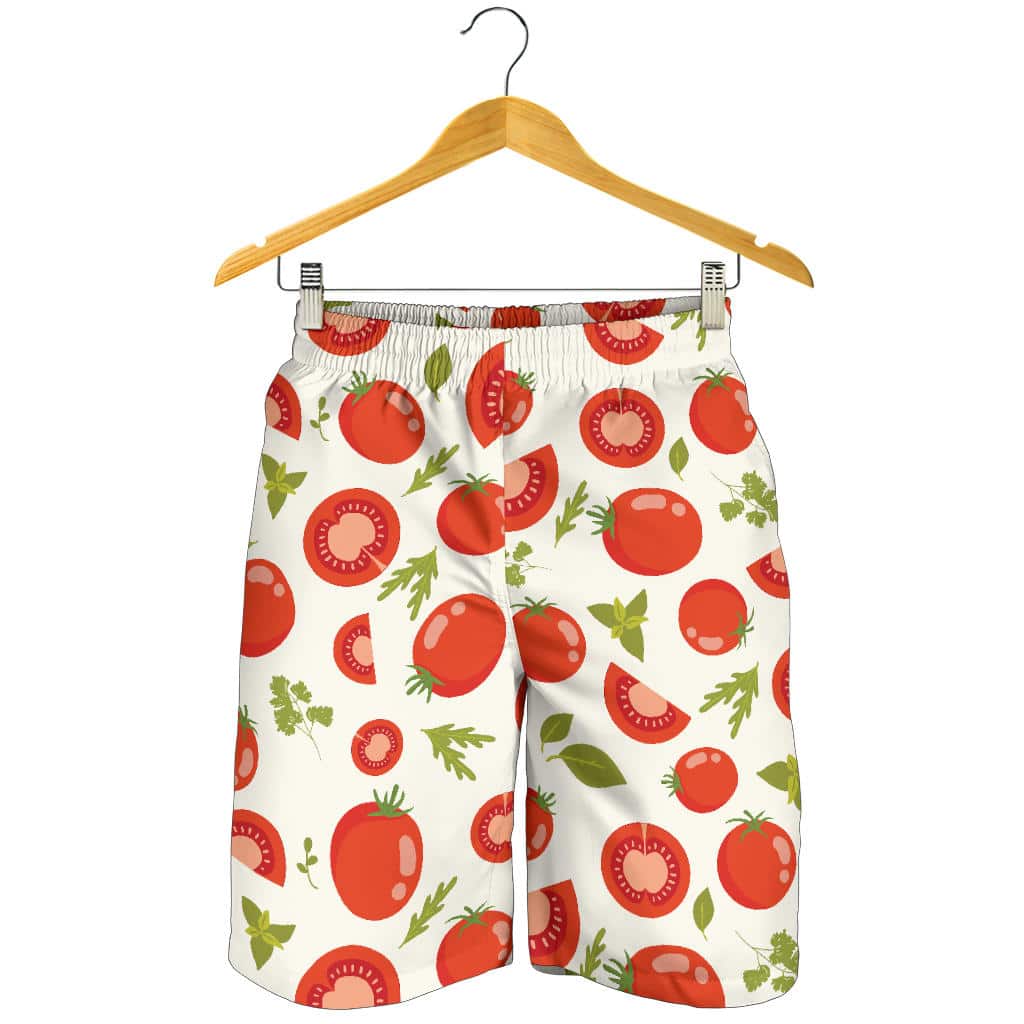 Vibrant Tomato Print Shorts for Every Family Member