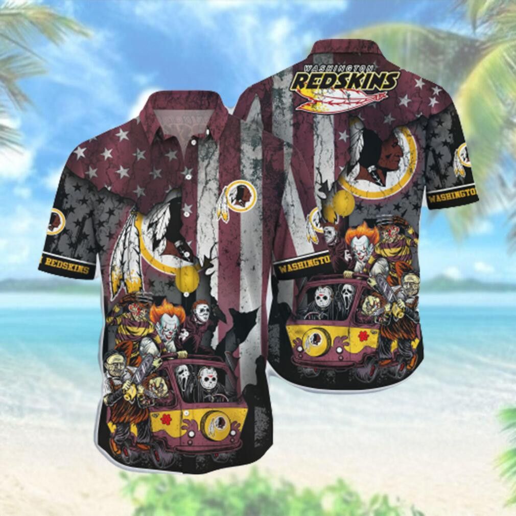 Vibrant Washington Redskins Themed Hawaiian Style Shirt