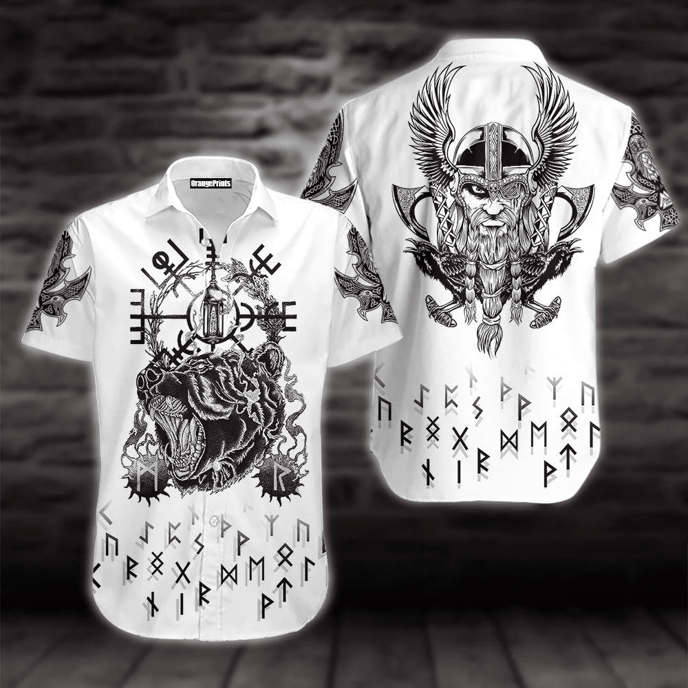 Viking Bear Trendy Hawaiian Shirt For