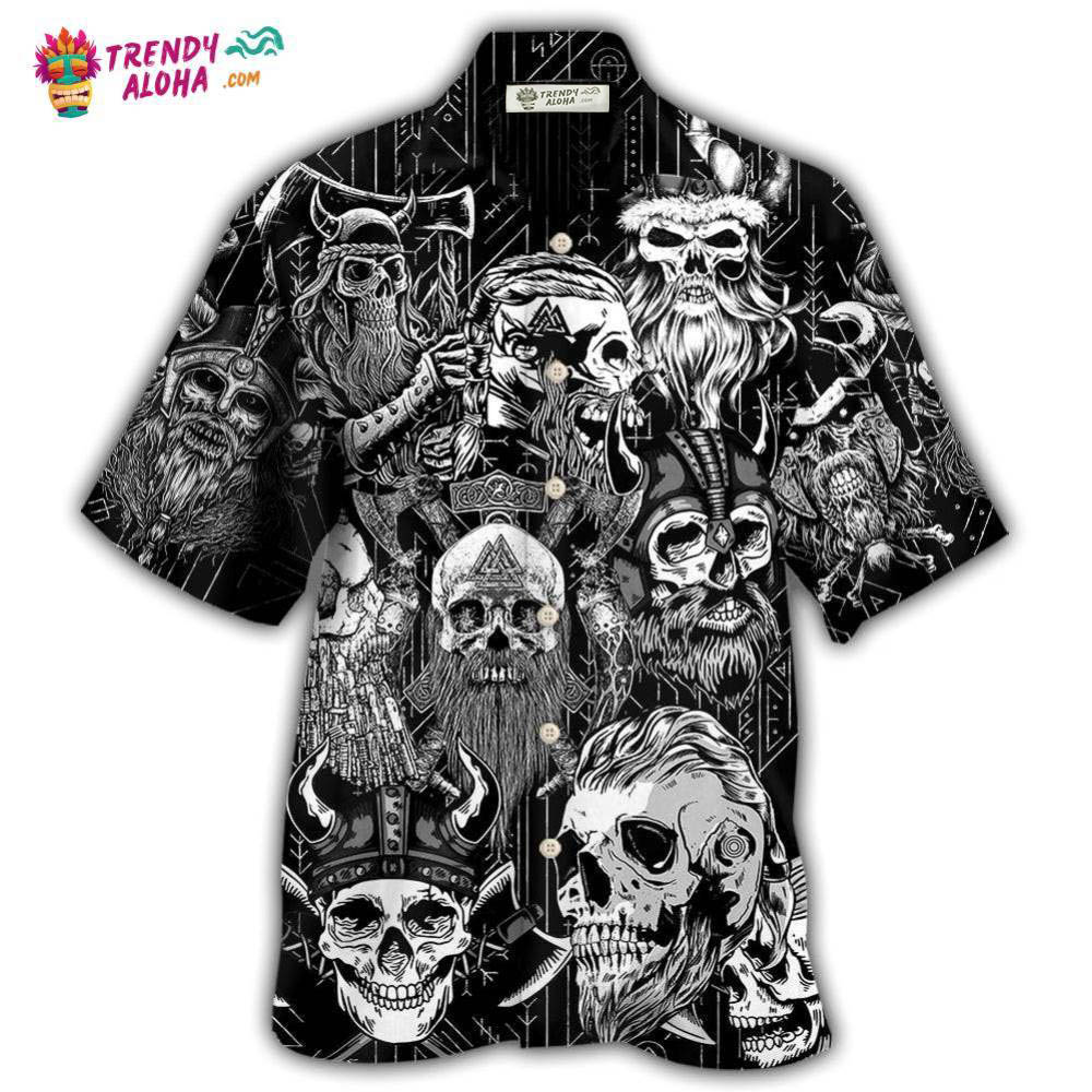 Viking Beard Warrior Skull With Crossed Axes Hawaiian Shirt – Trendy Aloha Viking Beard Warrior Skull With Crossed Axes Hawaiian Shirt – Trendy Aloha