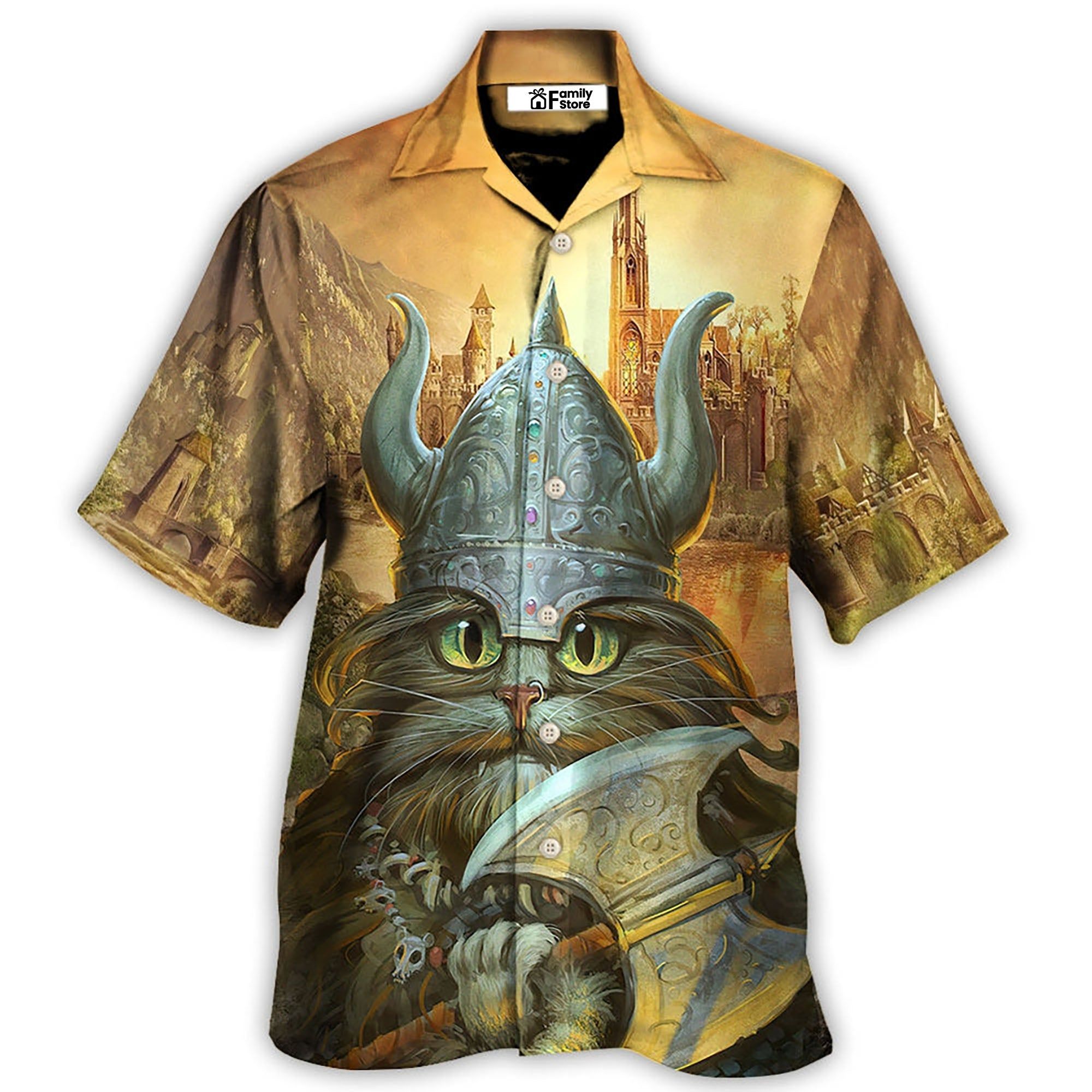 Viking Cat Hagar The Hairy Came To Purr And Pillage Hawaiian Shirt Viking Cat Hagar The Hairy Came To Purr And Pillage Hawaiian Shirt