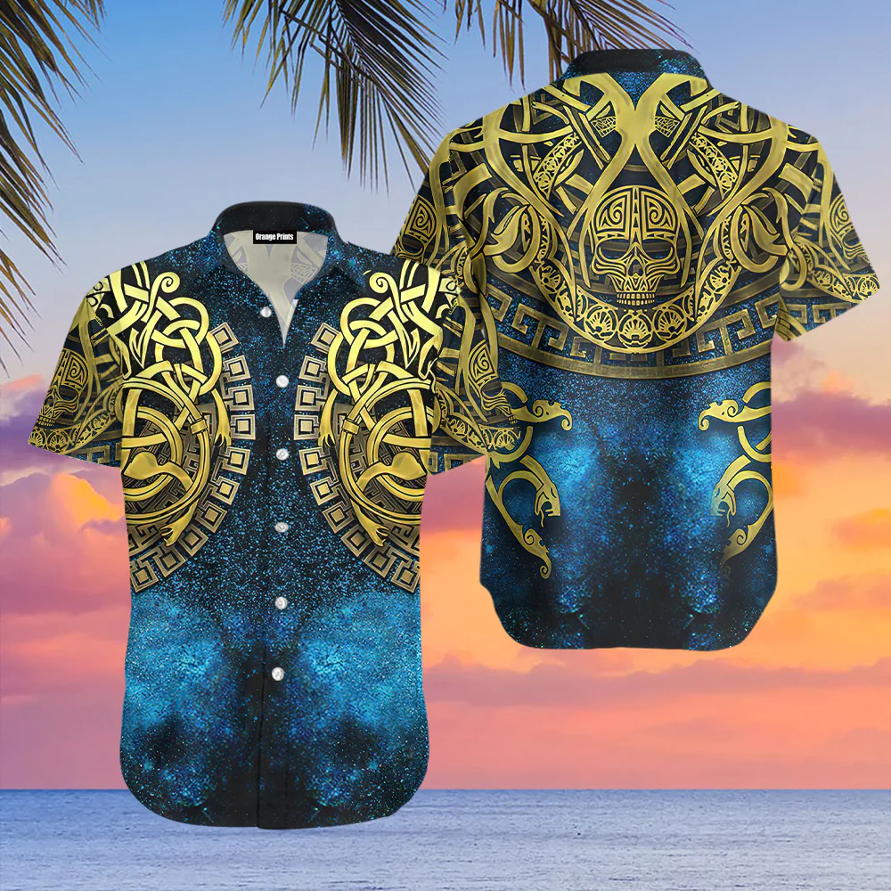 Viking Celtic Knot Tattoo Hawaiian Shirt For