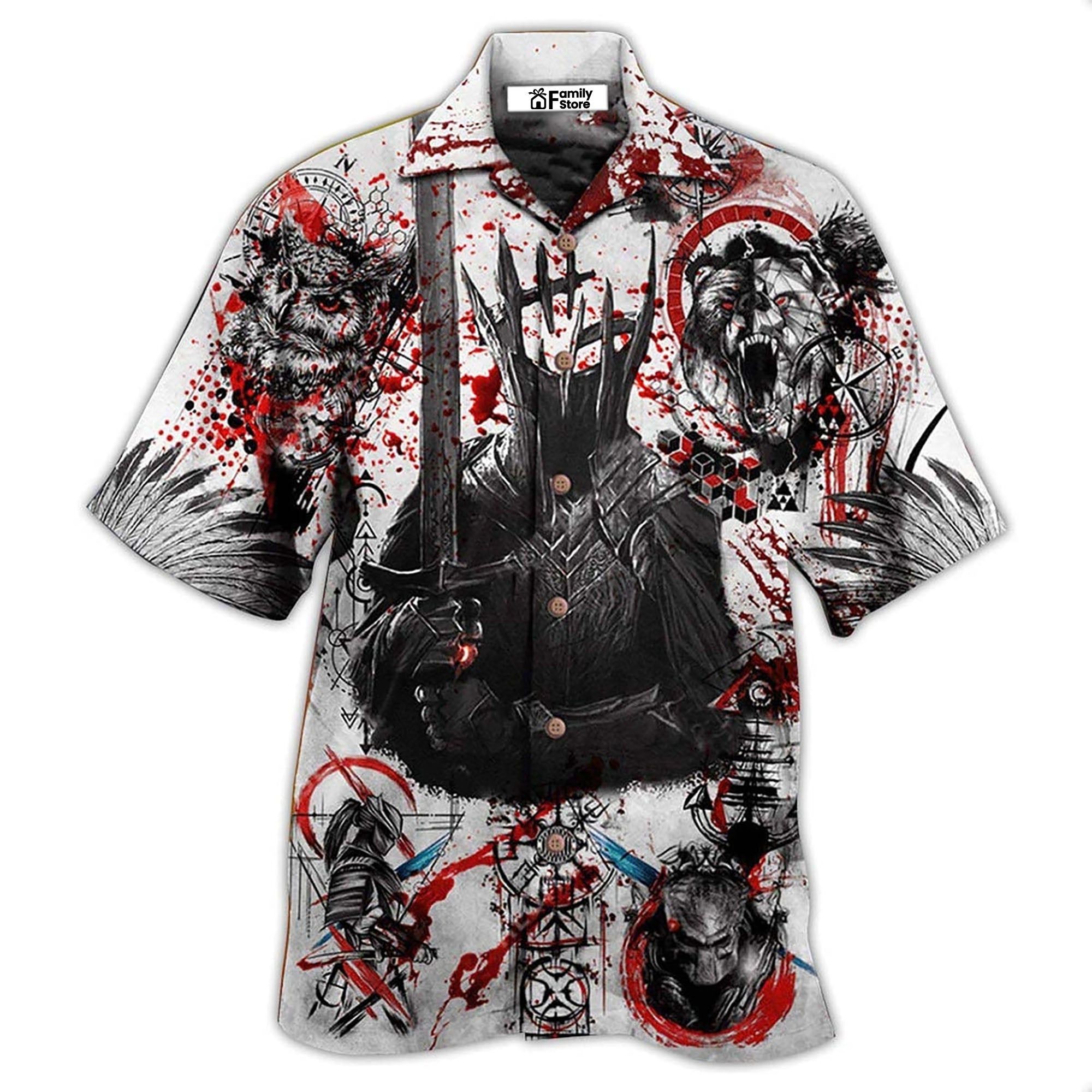 Viking Dare To Fight With Knight Hawaiian Shirt Viking Dare To Fight With Knight Hawaiian Shirt