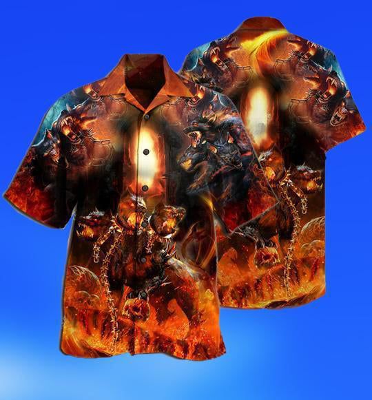 Viking Dog Amazing Cerberus Greek Mythology Style Hawaiian Shirt