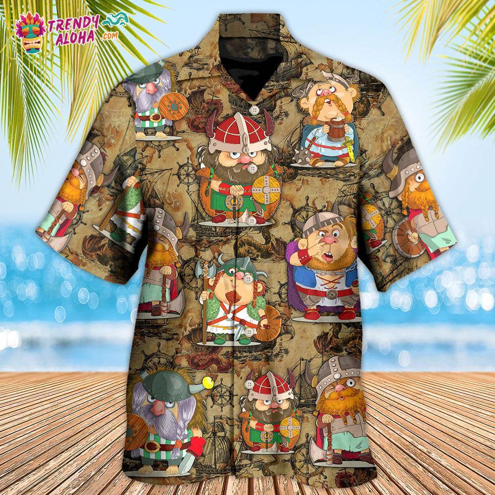 Viking Funny Viking Map Art Hawaiian Shirt – Trendy Aloha