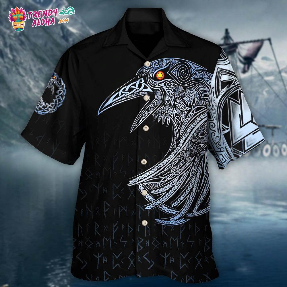 Viking Huginn And Muninn Birds Norse Hawaiian Shirt – Trendy Aloha