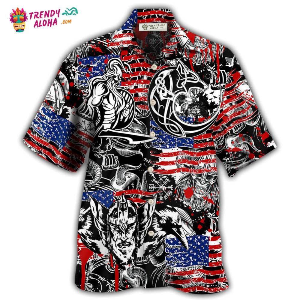 Viking Independence Day Odin Warrior And Wolf Hawaiian Shirt – Trendy Aloha Viking Independence Day Odin Warrior And Wolf Hawaiian Shirt – Trendy Aloha