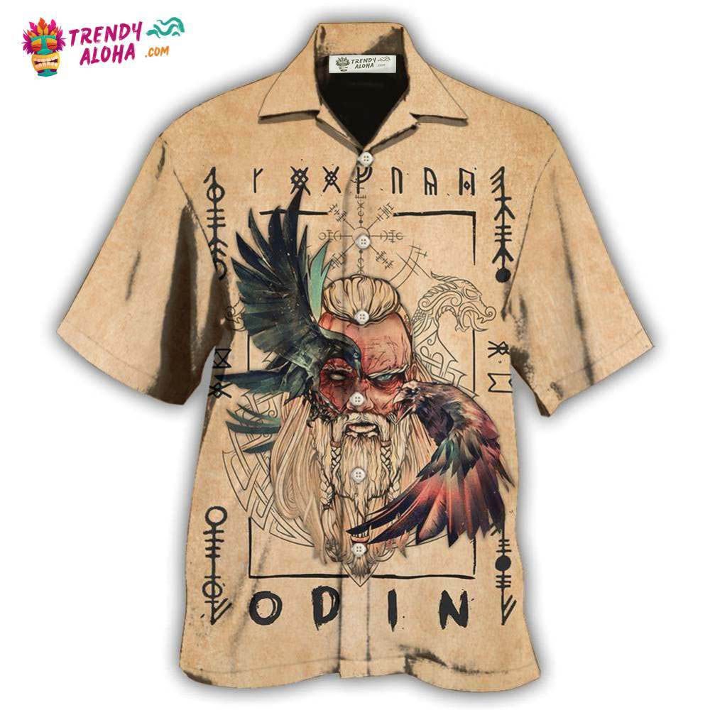 Viking Odin Sign Old Man Viking Hawaiian Shirt – Trendy Aloha