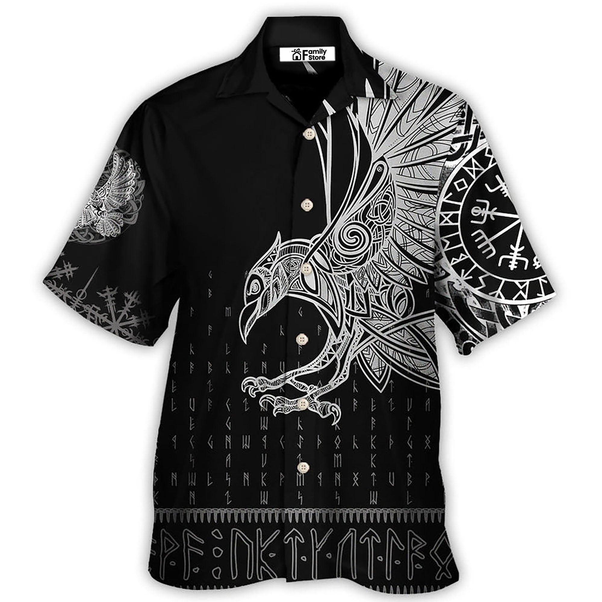Viking Raven Odin Victory Hawaiian Shirt Viking Raven Odin Victory Hawaiian Shirt