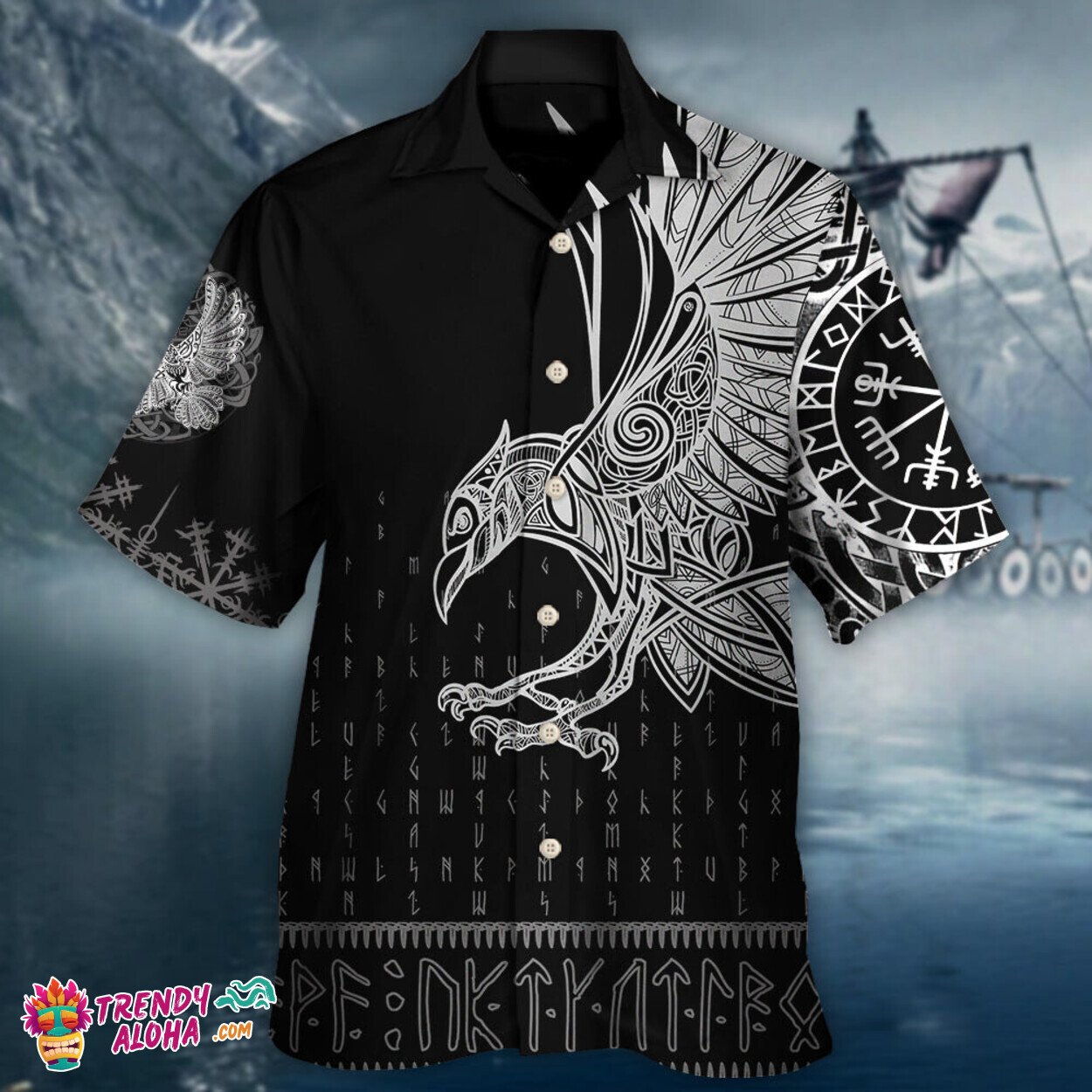 Viking Raven Odin Victory Soft Summer Hawaiian Shirt Comfy