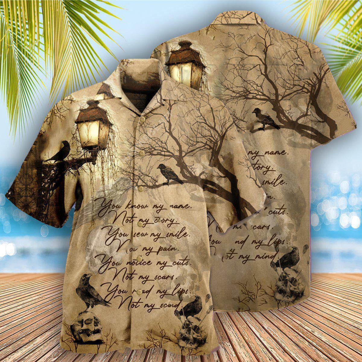 Viking Raven You Know My Name Not My Story Hawaiian Shirt