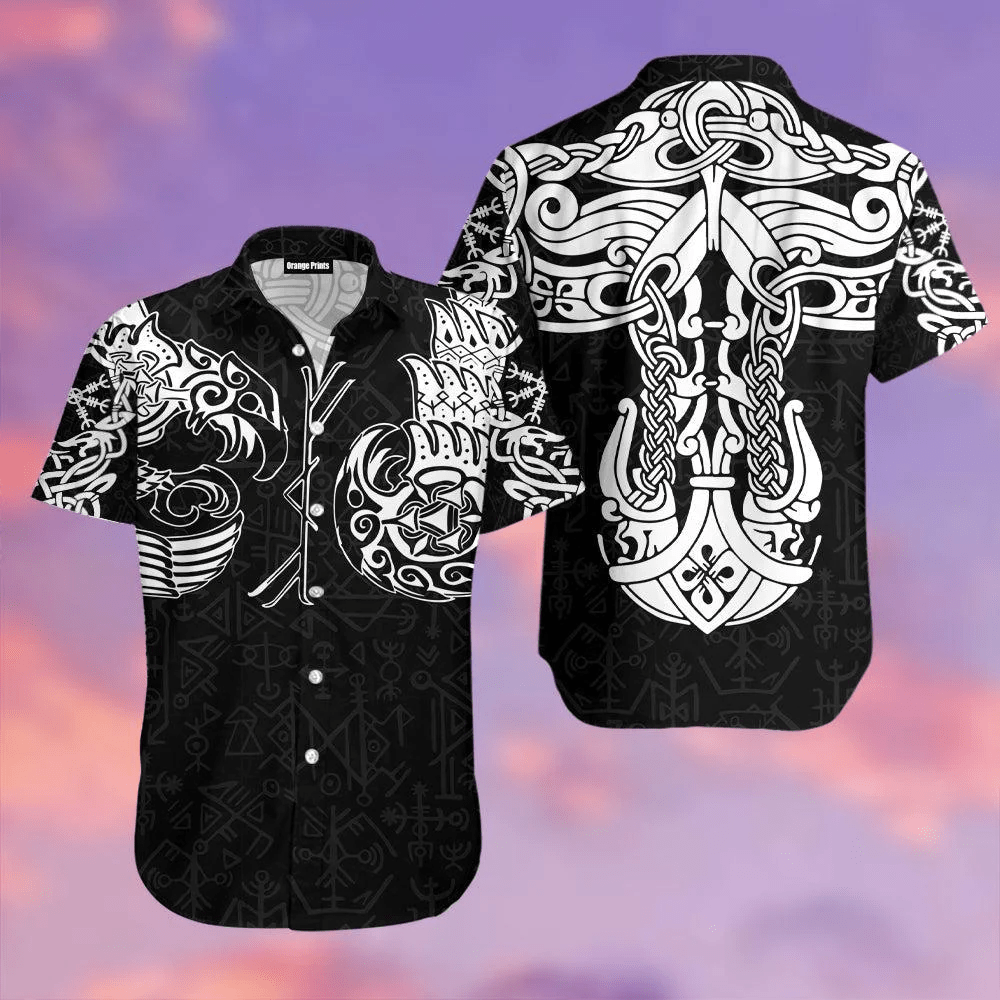 Viking Thor Trendy Hawaiian Shirt- Short Sleeve Trendy Hawaiian Shirt – Viking Gifts For Him