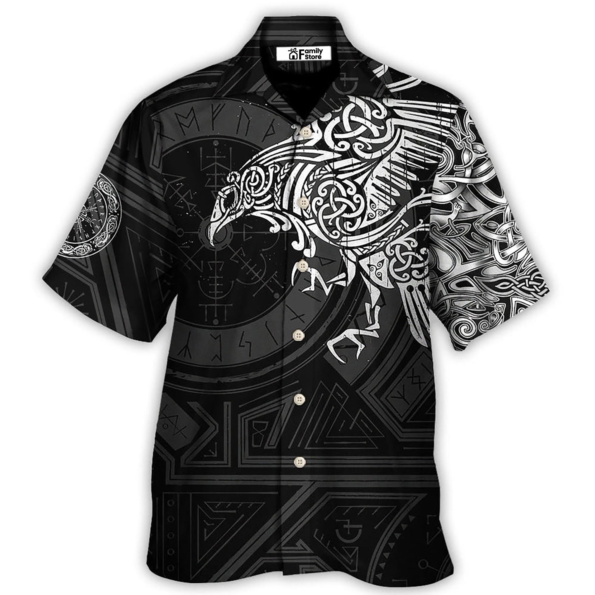 Viking Valhalla The Ravens Hawaiian Shirt Viking Valhalla The Ravens Hawaiian Shirt
