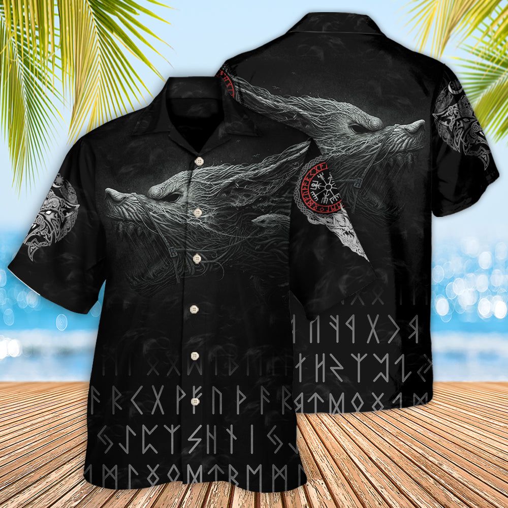 Viking Warrior Blood Black Style Hawaiian Shirt
