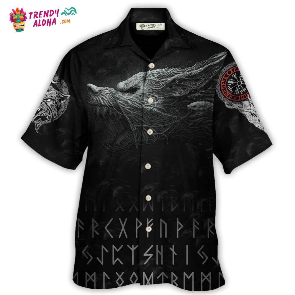 Viking Warrior Blood Black Style Hawaiian Shirt – Trendy Aloha