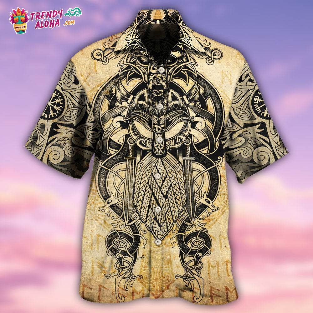 Viking Warrior Blood Pattern Cool Style Hawaiian Shirt – Trendy Aloha