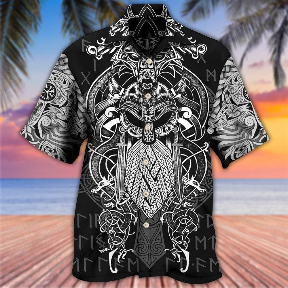 Viking Warrior Blood Pattern Hawaiian Shirt