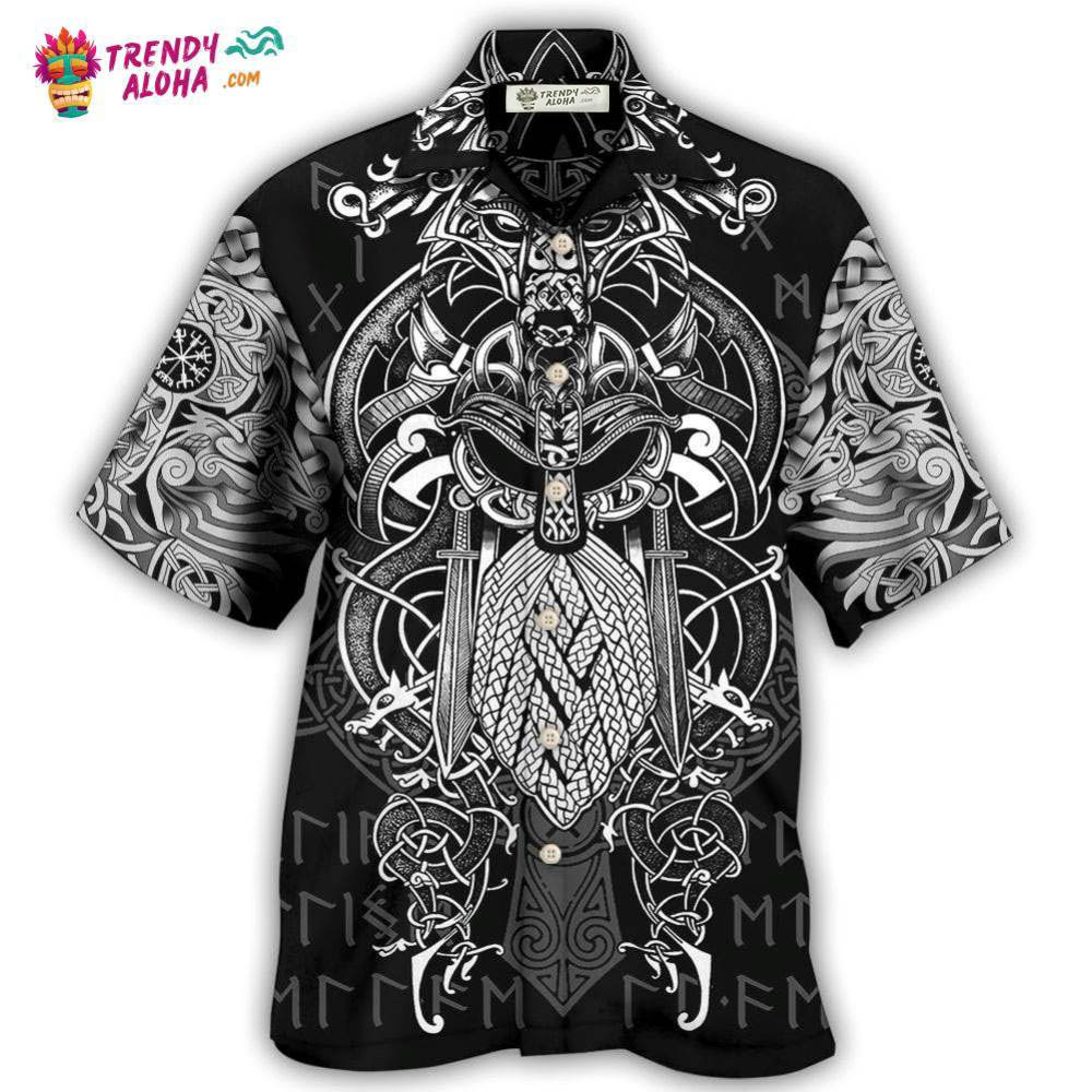 Viking Warrior Blood Pattern Hawaiian Shirt – Trendy Aloha