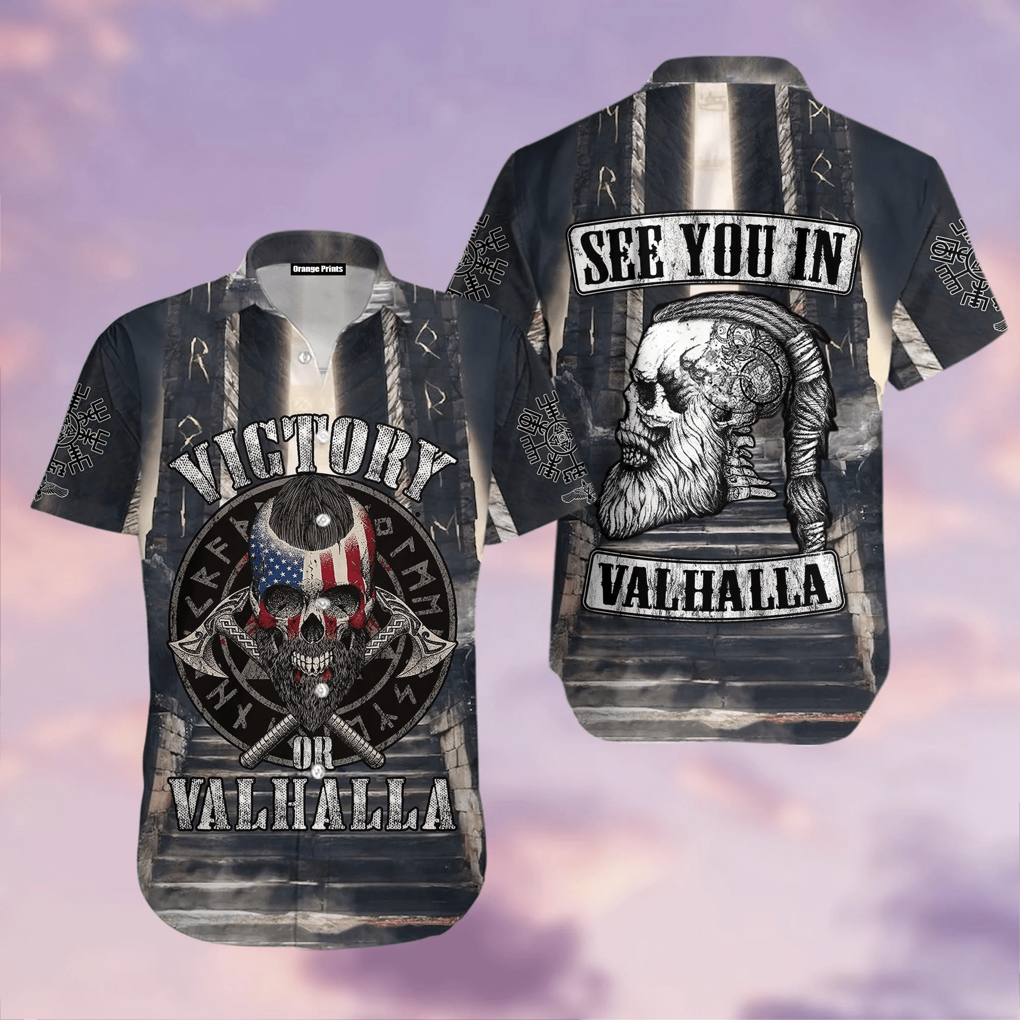 Viking Warriors Valhalla Hawaiian Shirt For