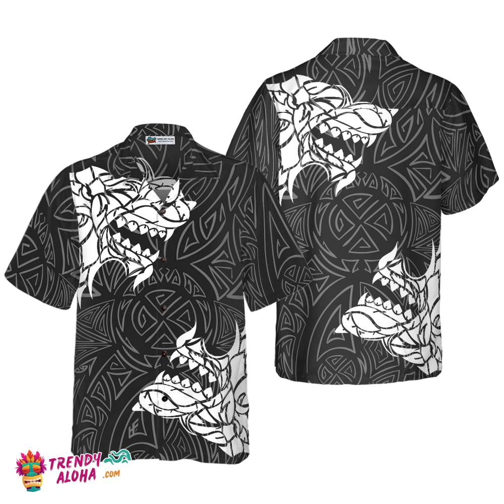 Viking Winter Wolf Rune Hawaiian Shirt