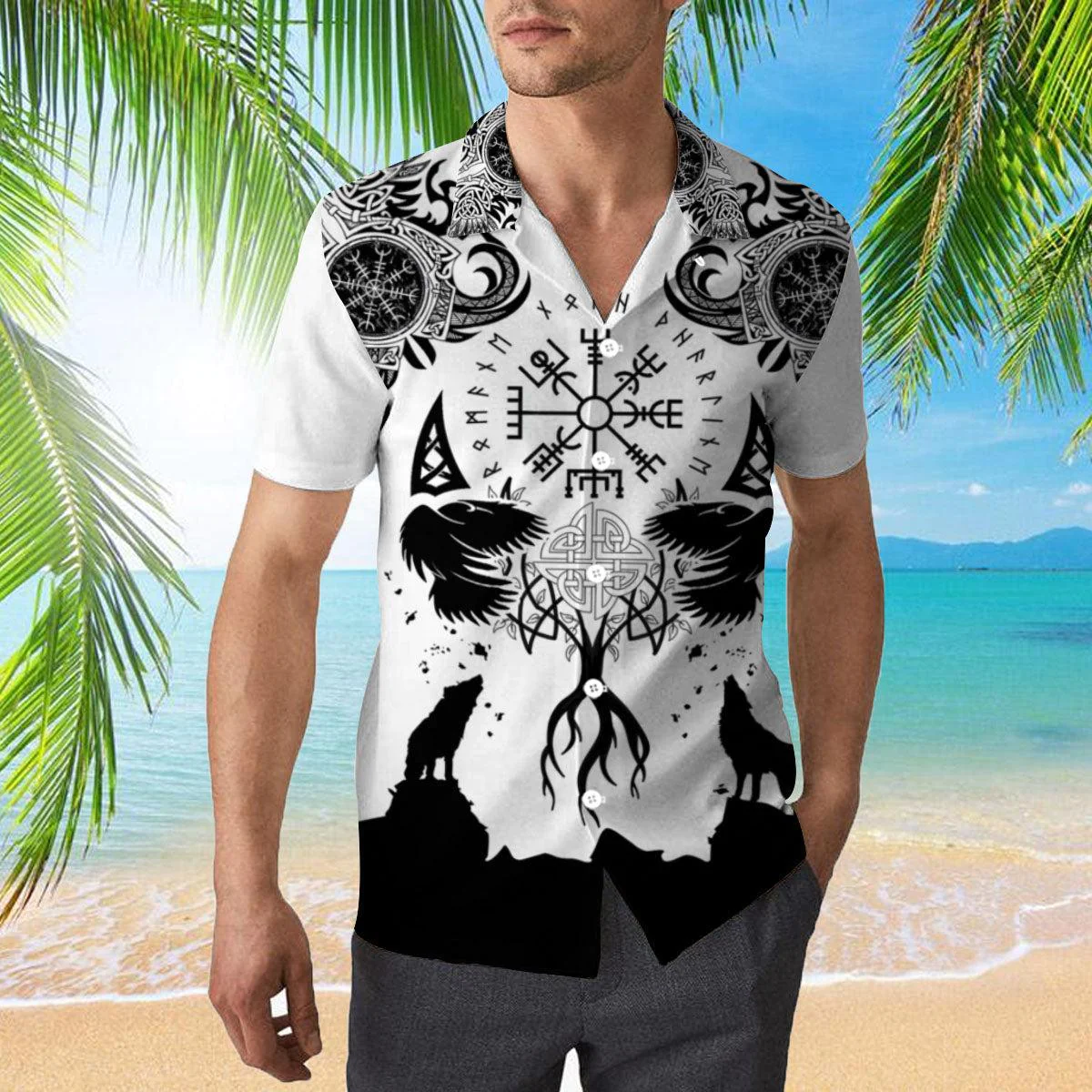 Viking Wolf Trendy Hawaiian Shirt