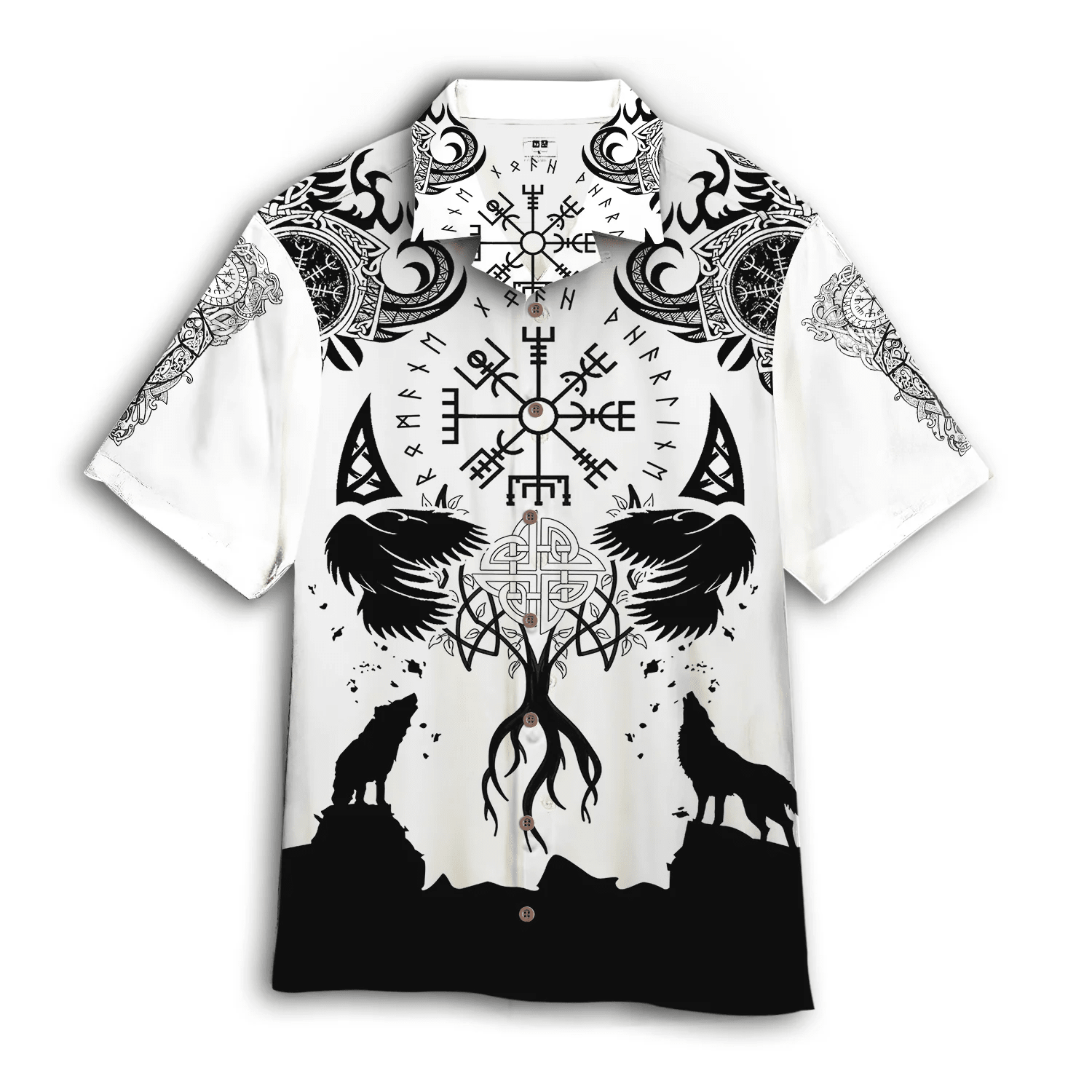 Viking Wolf Trendy Hawaiian Shirt Viking Wolf Trendy Hawaiian Shirt