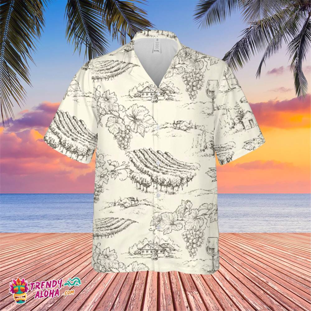 Vineyard Filed Trending Hawaiian Shirt, Summer Vacation Hawaiian Shirt