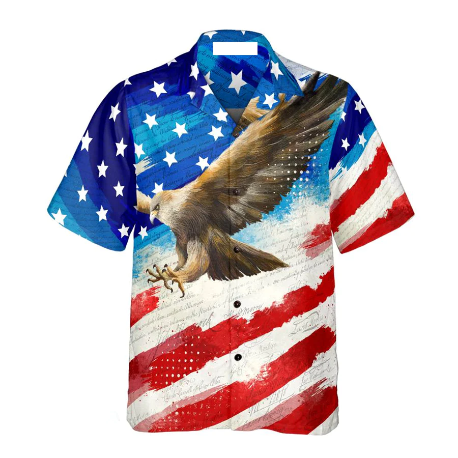 Vintage American Flag Eagle 4Th Of July Trendy Hawaiian Shirt For Men Vintage American Flag Eagle 4Th Of July Trendy Hawaiian Shirt For Men