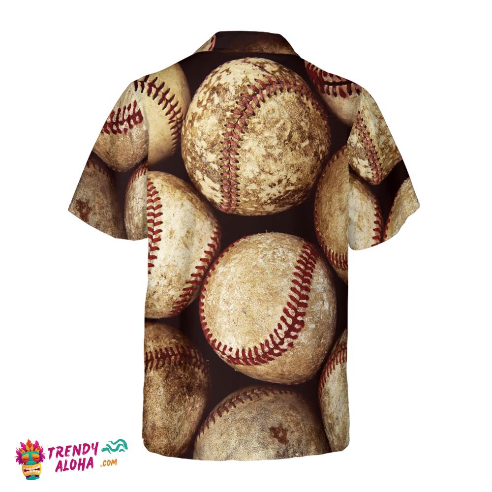 Vintage Baseball Ball Hawaiian Shirt