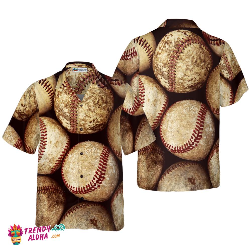 Vintage Baseball Ball Hawaiian Shirt Vintage Baseball Ball Hawaiian Shirt