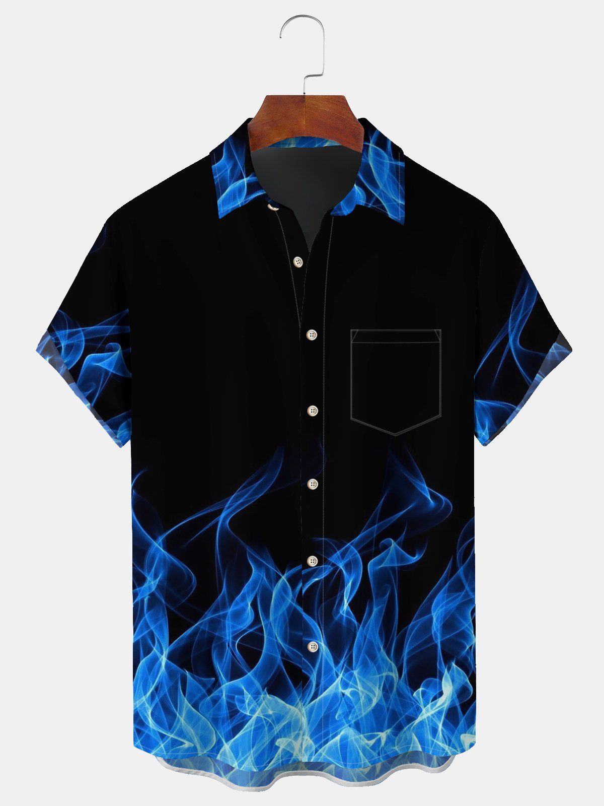 Vintage Big & Tall Flame BBQ Party Hawaiian Shirt