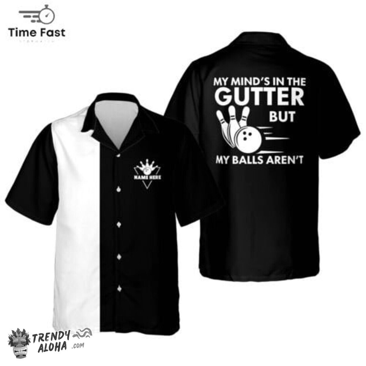 Vintage Bowling Wit Clever Phrase Hawaiian Casual Shirt S to 5XL
