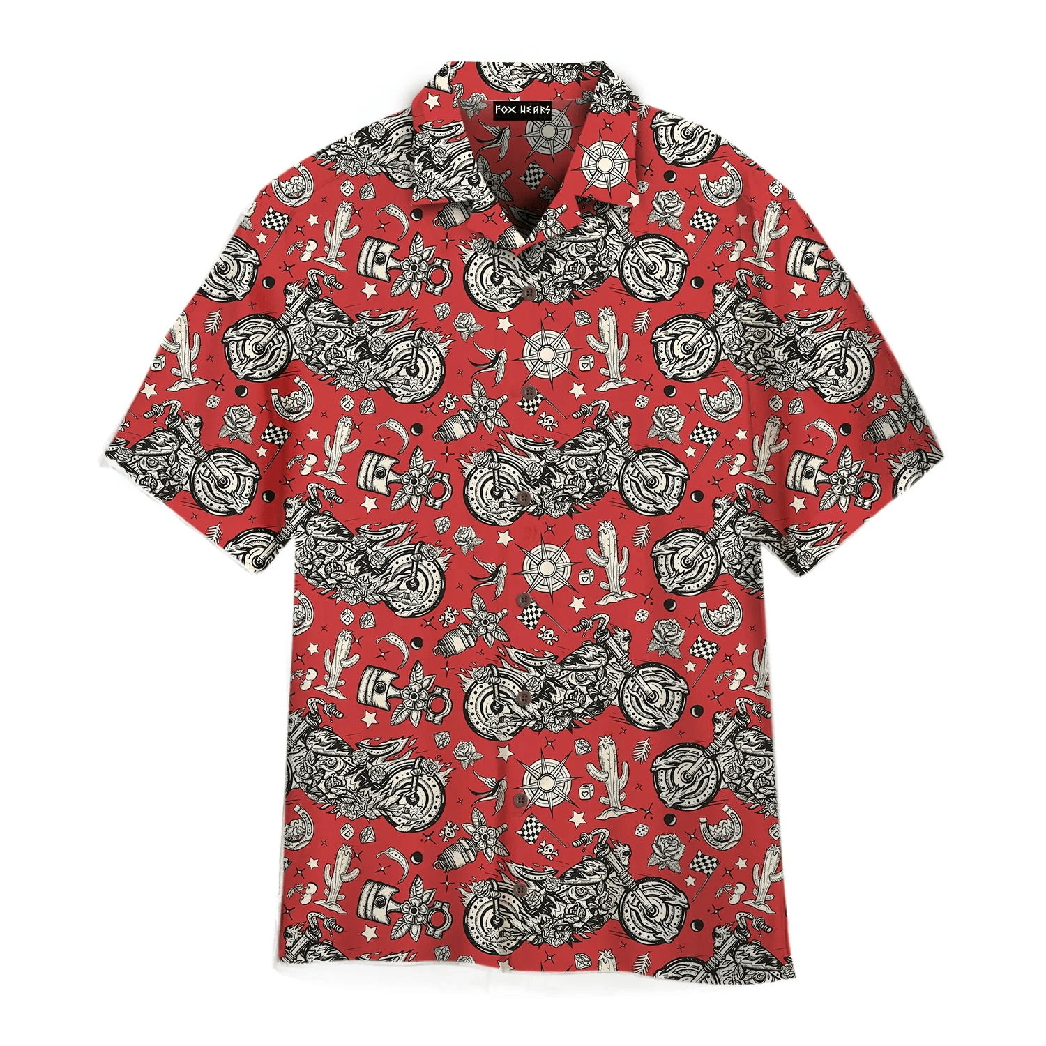 Vintage Burning Chopper Motorcycle Trendy Hawaiian Shirt Vintage Burning Chopper Motorcycle Trendy Hawaiian Shirt
