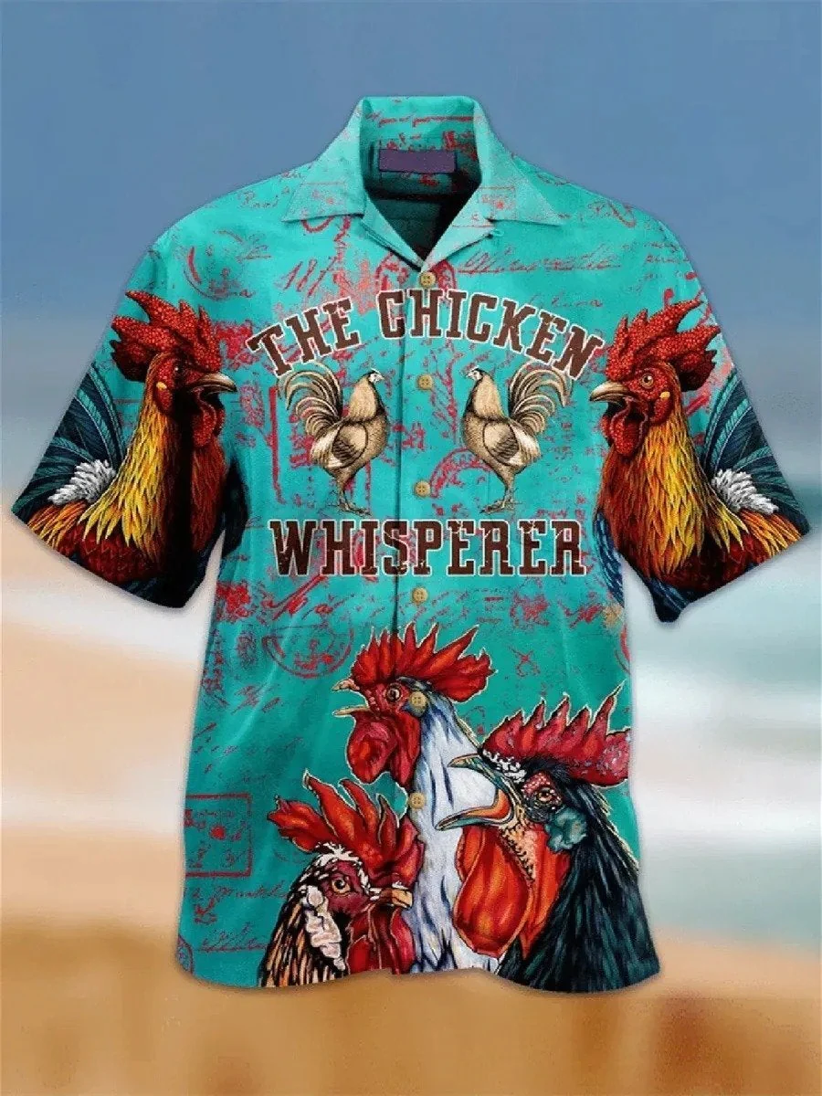 Vintage Chicken Trendy Hawaiian Shirt, Chicken Lover Trendy Hawaiian Shirt For Summer Gifts Vintage Chicken Trendy Hawaiian Shirt, Chicken Lover Trendy Hawaiian Shirt For Summer Gifts